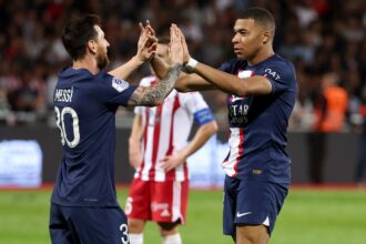 Lionel Mess and Mbappe- Award