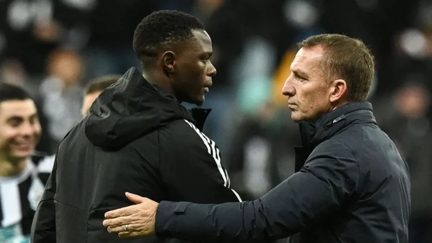 Patson Daka and Brendan Rodgers