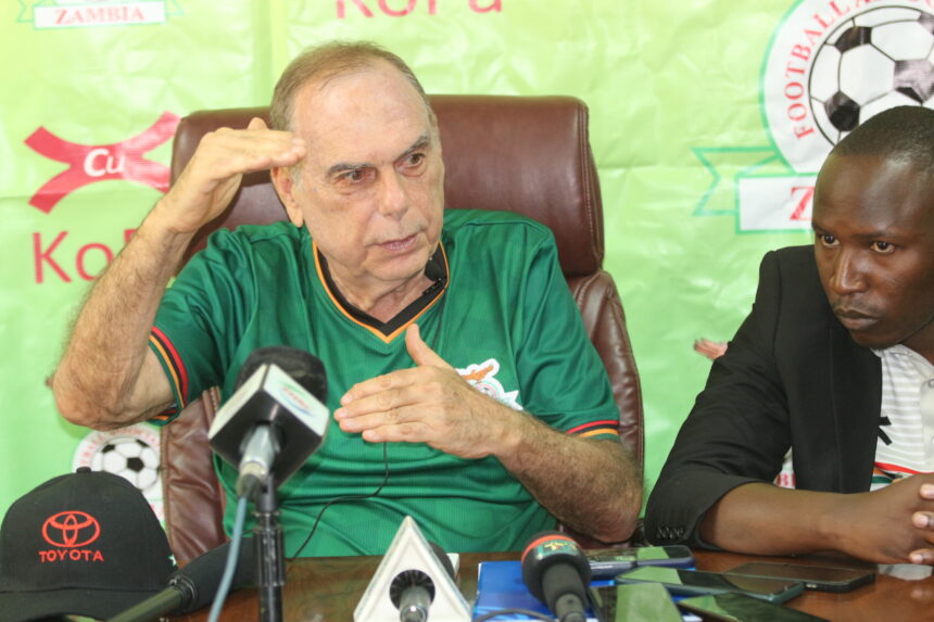 Avram Grant during a press conference at Football House in Lusaka- ( Picture by Chongo Sampa/BolaNews)