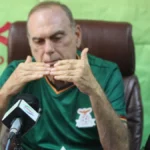 Avram Grant addressing the media in Lusaka at the Football House-( Picture by Chongo Sampa/BolaNews)