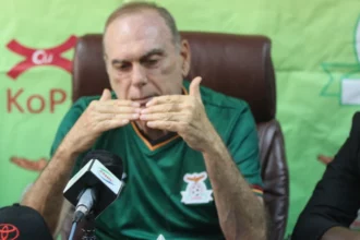 Avram Grant addressing the media in Lusaka at the Football House-( Picture by Chongo Sampa/BolaNews)