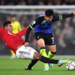 19/10/22- Casemiro and Son Heung-min fighting for the ball in the Premier League at Old Trafford- (PICTURE via Premier League)