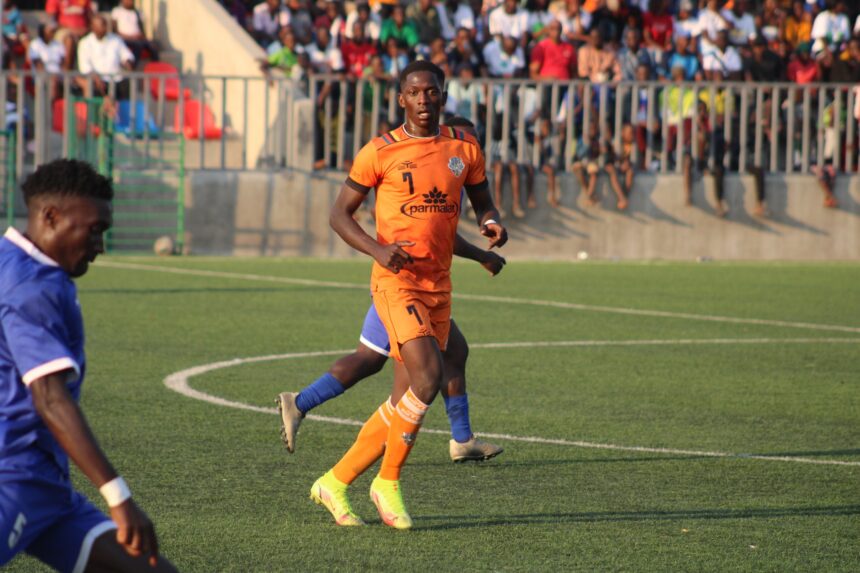 Kingstone Mutandwa during a National Division One match with Atletico Lusaka FC. (Picture via FB/Athletico Lusaka FC)