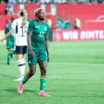 Racheal Kundananji scored the second goal in Zambia's famous 3-2 pre-world cup win over Germany. (Picture via FAZ media)