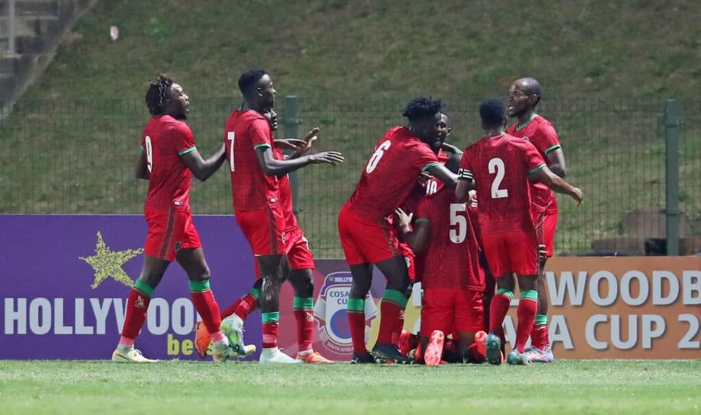 Malawi National Team celebrates goal during the 2023 COSAFA Cup at the King Zwelithini Stadium, Umlazi (Photo by ©Muzi Ntombela/BackpagePix)