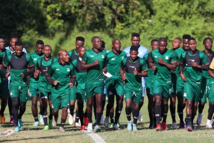 Zambia players warming up during the 2023 Hollywood Bets COSAFA Cup Zambia Training in Northwood Crusaders Sports Club, Durban on the 04 July 2023 ©Muzi Ntombela/BackpagePix