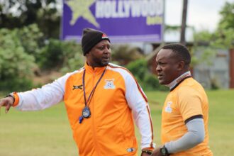 Moses Sichone and his backroom supporting coach Mwenya Chipepo- (Picture via FAZ Media)