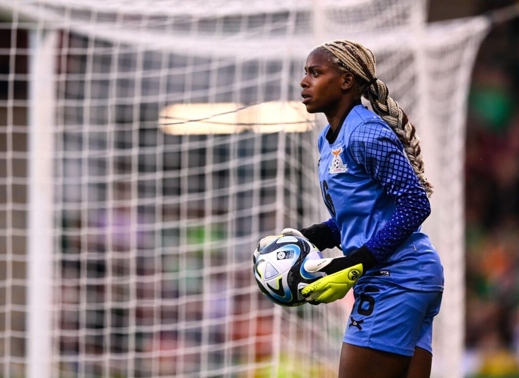 Hazel Nali during the women's international friendly match between Republic of Ireland and Zambia at Tallaght Stadium in Dublin. (Photo By Stephen McCarthy/Sportsfile via Getty Images)