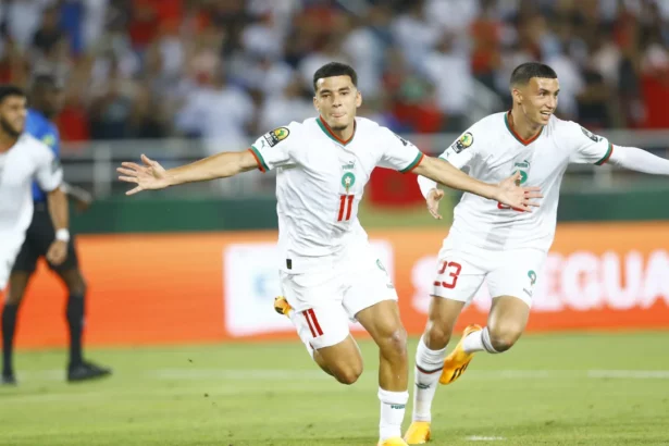 Morocco U-23 National Team celebrate their victory over Mali. (Picture via CAFonline)