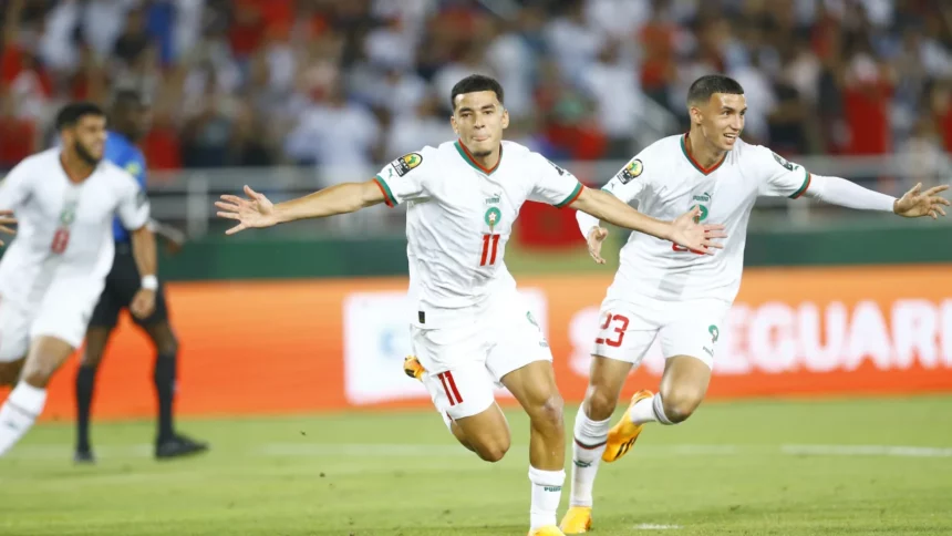 Morocco U-23 National Team celebrate their victory over Mali. (Picture via CAFonline)