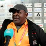 Bruce Mwape speaks to the media in the flash interview after the team's victory during the FIFA Women's World Cup Australia & New Zealand 2023 Group C match between Costa Rica and Zambia at Waikato Stadium on July 31, 2023 in Hamilton / Kirikiriroa, New Zealand. (Photo by Jan Kruger - FIFA/FIFA via Getty Images)