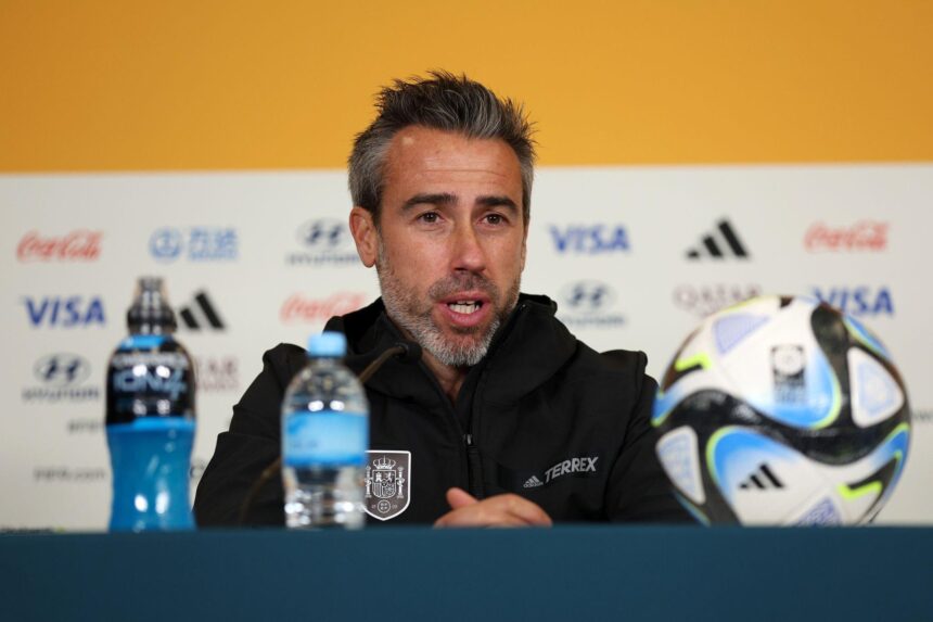 Spain Women's National Team coach Jorge Vilda. (Photo by Hagen Hopkins - FIFA/FIFA via Getty Images)