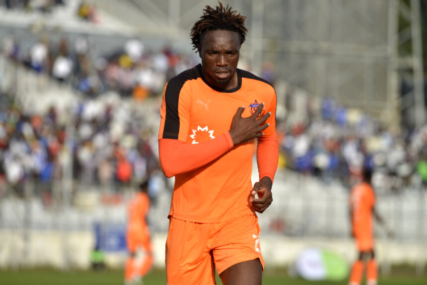 Christopher Kumwembe during a Malawi Super League match. (Picture by Bobby Kabango )