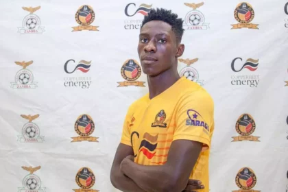 Beby Onka Musangala was unveiled as Power Dynamos' new player on August 1, 2023. (Picture via Power Dyanmos FC)