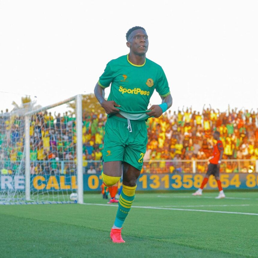 Kennedy Musonda celebrates his goal. (Photo via Young Africans/Instagram)