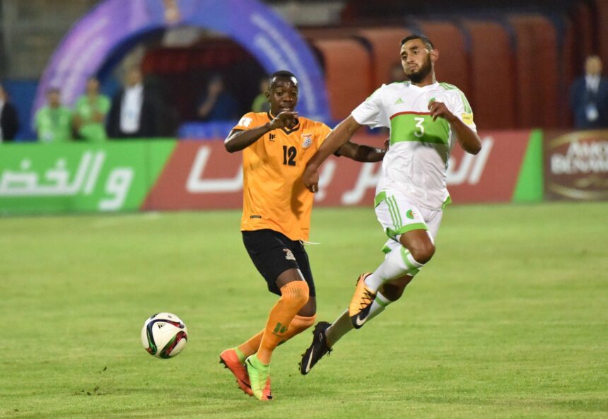 Justin Shonga in action during the 2018 FIFA World Cup qualify match against Algeria. (Photo via AFP)