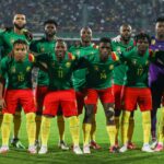 Cameroon National Team during the 2021 Africa Cup of Nations AFCON Finals 3rd Place Play Off between Burkina Faso and Cameroon at Ahmadou Ahidjo Stadium, Yaounde, Cameroon on 05 February 2022. (Photo by Ayman Aref/NurPhoto via Getty Images)