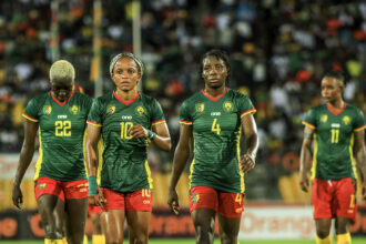 Cameroon players during the 2024 Women’s Africa Cup of Nations Qualification match between Cameroon and Kenya held at Stade de la Réunification in Douala, Cameroon on 22 September 2023 ©AchilleTsanga/BackpagePix