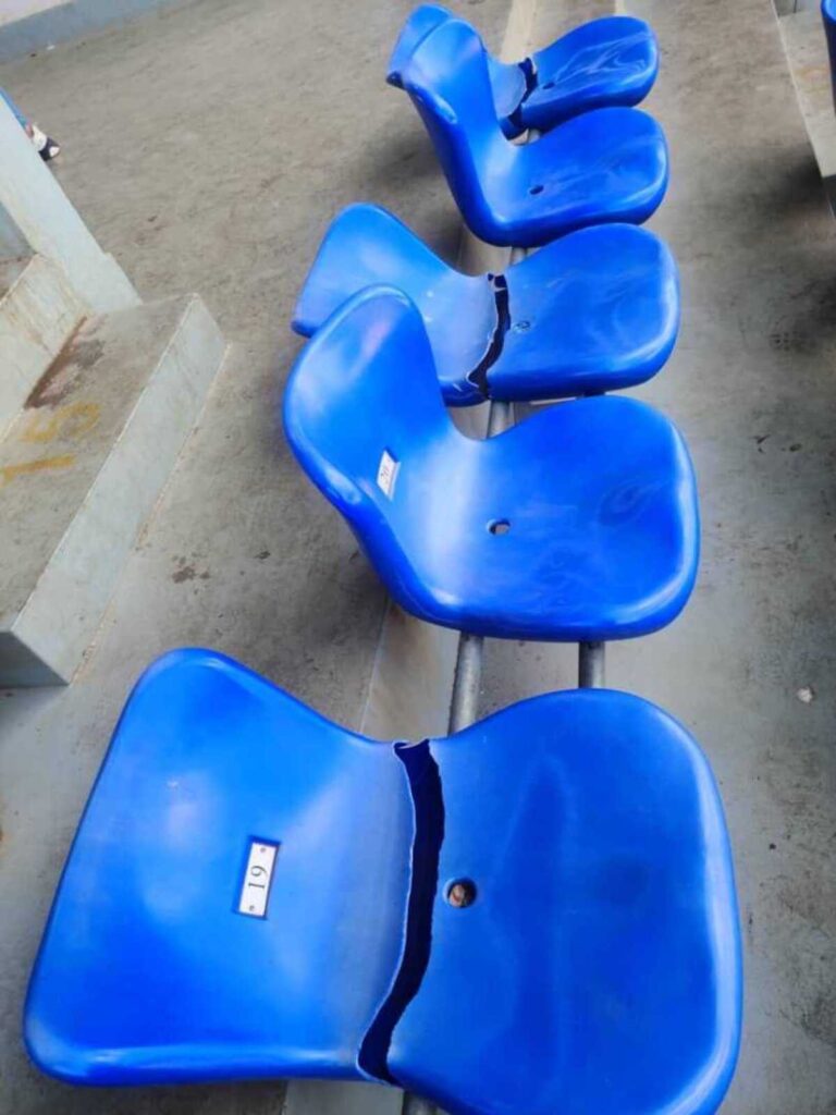 Vandalized seats at the Bingu National Satdium. (Picture-courtesy)