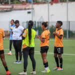 Florence Mwila with the Copper Queens during training in Morocco. (Picture via FAZ Media)