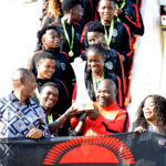 Malawi Women's National Team arrive at the Chileka Airport in Malawi.