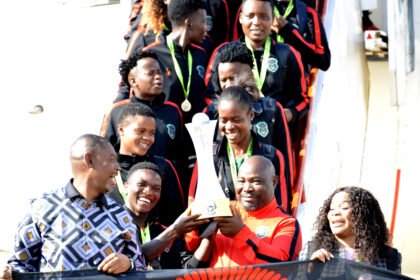 Malawi Women's National Team arrive at the Chileka Airport in Malawi.