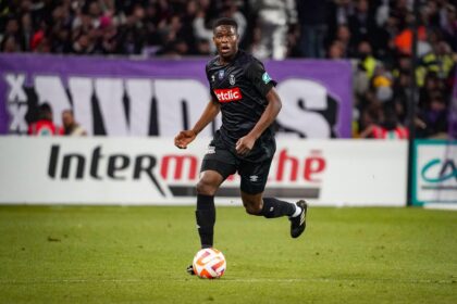 Marshall MUNETSI during the Round of 8 French Cup match between Toulouse and Reims at Stadium Municipal on February 8, 2023 in Toulouse, France. (Photo by Pierre Costabadie/Icon Sport via Getty Images)