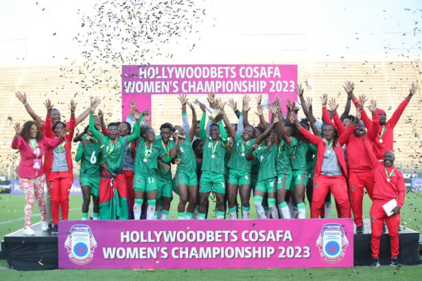 Malawi winners of the 2023 Hollywoodlbets COSAFA Womens final match between Zambia and Malawi at Lucas Moripe Stadium in Pretoria on 15 October 2023 ©Samuel Shivambu/BackpagePix