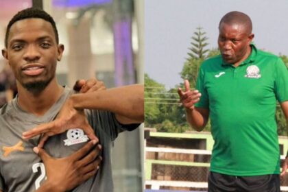 From left to right: Zephaniah Phiri and Prison Leopards coach, Chris Kaunda. (Photo/courtesy)