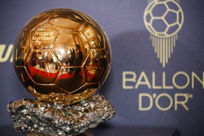 The Ballon d'Or trophy in 2022. (Photo by FRANCK FIFE/AFP via Getty Images)