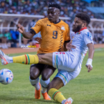 Lameck Banda in action against Congo Brazzaville. (Photo via BolaNews Gallery)