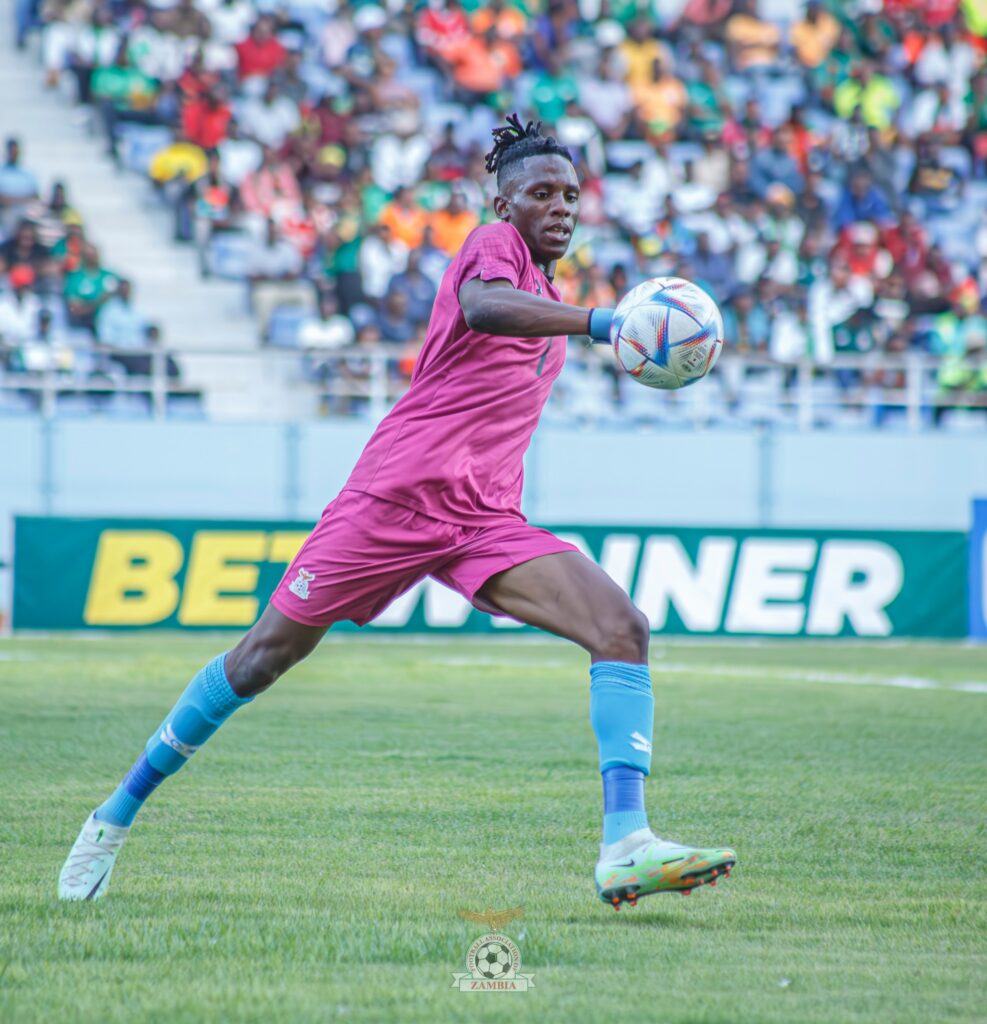 Francis Mwansa during the 2026 World Cup qualifier against Congo Brazzaville at the Levy Mwanwansa satdium in Ndola on November, 17, 2023. (Photo via FAZ media)