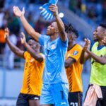 Francis Mwansa celebrates Chipolopolo's victory over Congo Brazzaville at the Levy Mwanawansa stadium in Ndola on November,5, 2023. (Photo via FAZ media)