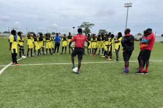 Angola Women's National Team during a training session in Luanda. (Photo via FAF media)