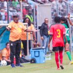 Copper Queens head coach Bruce Mwape during the WAFCON qualifier against Angola on November, 29, 2023 in Luanda. (Photo via FAZ media)