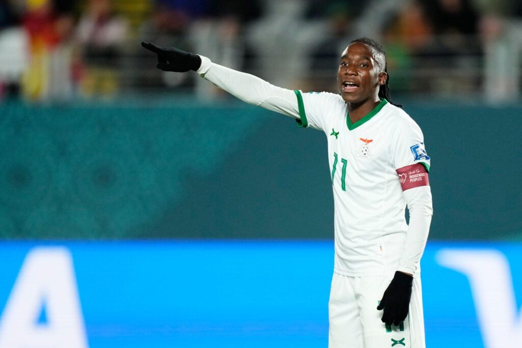 Barbra Banda during the 2023 FIFA Women's World Cup. (Photo by Jose Breton/Pics Action/NurPhoto via Getty Images)