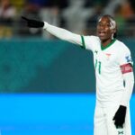 Barbra Banda during the 2023 FIFA Women's World Cup. (Photo by Jose Breton/Pics Action/NurPhoto via Getty Images)