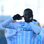 Emmanuel Banda celebrates his goal for NK Rijeka. (Photo/courtesy)