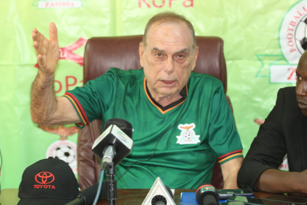 Avram Grant during a press conference at the football house in Lusaka. (Photo/BolaNews)