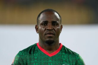 Gabadinho Mhango of Malawi during Morocco against Malawi, African Cup of Nations, at Ahmadou Ahidjo Stadium on January 25, 2022. (Photo via Getty Images)