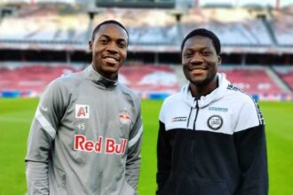 Enock Mwepu and Francisco Mwepu during their time at Redbull Salzburg and SK Sturm Graz respectively.