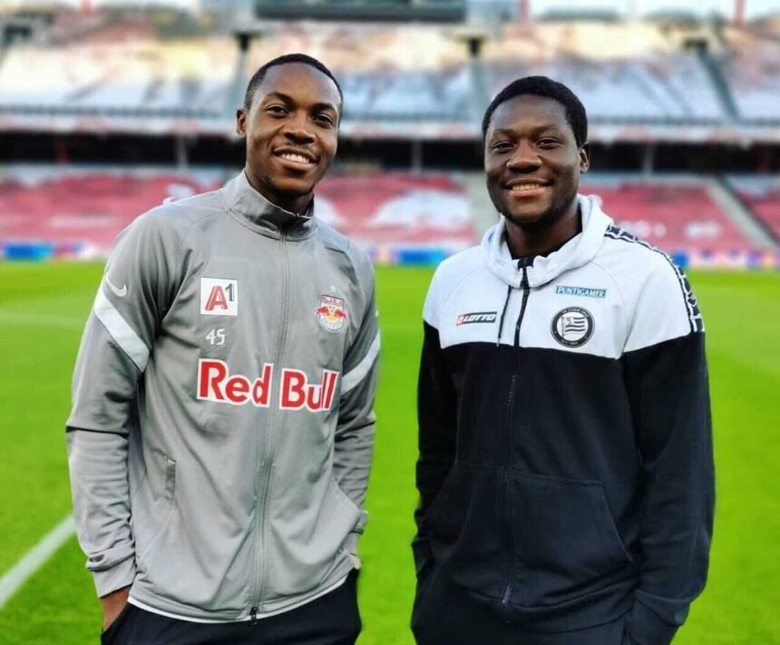 Enock Mwepu and Francisco Mwepu during their time at Redbull Salzburg and SK Sturm Graz respectively.