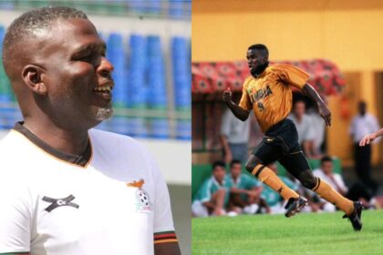 Ex-Chipolopolo defender, Elijah Litana. (Photos via FAZ media and Getty Images)