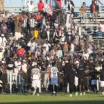 Highlanders players celebrating with fans during a league match. (Photo/courtesy)