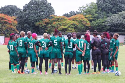 The Copper Queens during a training session in Ndola. (Photo via FAZ Media)