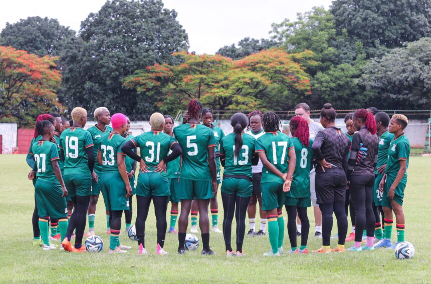 The Copper Queens during a training session in Ndola. (Photo via FAZ Media)