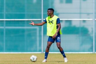 Zephaniah Phiri during the pre-afcon training in Saudi Arabia on Janaury 7, 2024. (Photo via FAZ media)