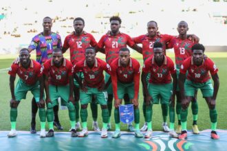 Namibia Team Picture during the 2023 Africa Cup of Nations Finals match between Tunisia and Namibia at Amadou Gon Coulibaly Stadium in Korhogo on 16 January 2024 ©Weam Mostafa/BackpagePix