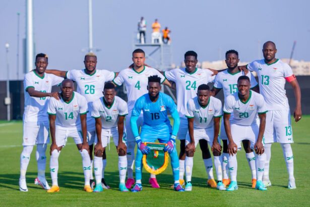 Chipolopolo Boys pose for a team photo before a friendly match against Cameroon in a pre-Afcon friendly game on January 9, 2024 in Saudi Arabia. (Photo via FAZ media)