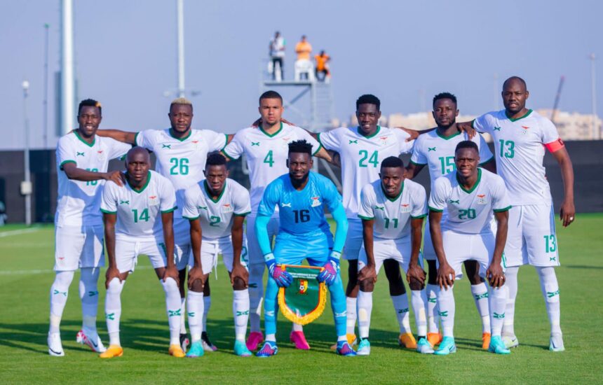 Chipolopolo Boys pose for a team photo before a friendly match against Cameroon in a pre-Afcon friendly game on January 9, 2024 in Saudi Arabia. (Photo via FAZ media)